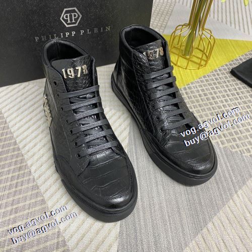 2021秋冬 フィリッププレイン PHILIPP PLEIN ハイトップシューズ ドライビングシューズ すべり防止 履き心地抜群 フィリッププレインブランドスーパーコピー 耐久性のある
