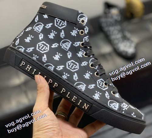 2021秋冬 フィリッププレイン PHILIPP PLEIN フィリッププレインスーパーコピー 超目玉 着用 ハイトップシューズ 迷彩柄/カモフラージュ柄 歩きやすい　疲れない　痛くない 4色可選
