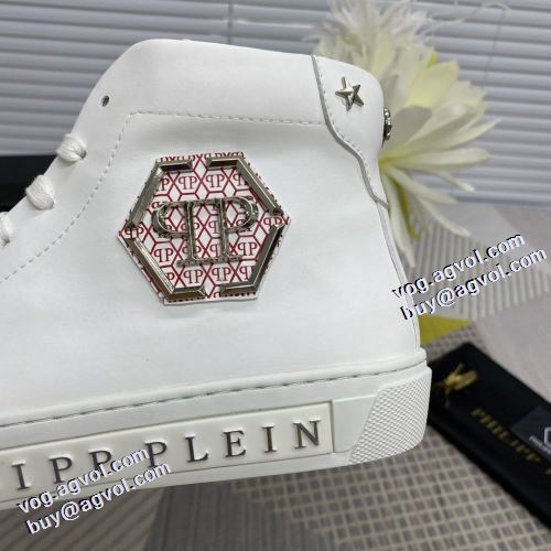 2021秋冬 フィリッププレイン PHILIPP PLEIN 存在感のある ビット付き 2色可選 透湿?防水素材採用 ハイトップシューズ  軽量で疲れにくい フィリッププレインスーパーコピー 激安