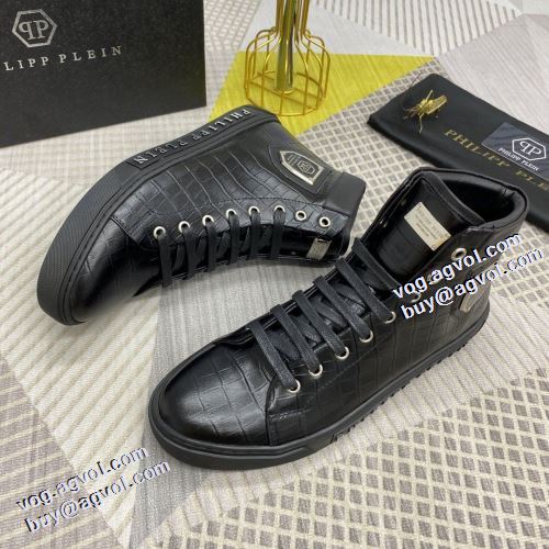 2021秋冬 フィリッププレイン PHILIPP PLEIN フィリッププレインブランドスーパーコピー ハイカットスニーカー ビット付き 防水機能に優れ 抗菌?防臭加工 おすすめ/オススメ