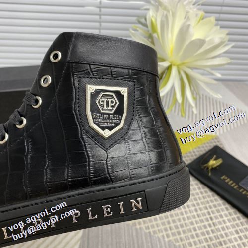 2021秋冬 フィリッププレイン PHILIPP PLEIN フィリッププレインブランドスーパーコピー ハイカットスニーカー ビット付き 防水機能に優れ 抗菌?防臭加工 おすすめ/オススメ