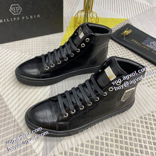 2021秋冬 フィリッププレイン PHILIPP PLEIN フィリッププレインブランドスーパーコピー ハイカットスニーカー ビット付き 防水機能に優れ 抗菌?防臭加工 おすすめ/オススメ