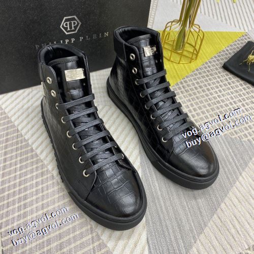 2021秋冬 フィリッププレイン PHILIPP PLEIN フィリッププレインブランド コピー 極上シューズ 高級感ある 透湿?防水素材採用 ハイトップシューズ 歩きやすい　疲れない　痛くない