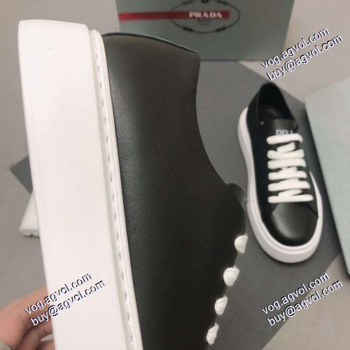 厚底 2021秋冬 フラットシューズ プラダ PRADA プラダスーパーコピー 極上の着心地 抗菌?防臭加工 滑りにくい