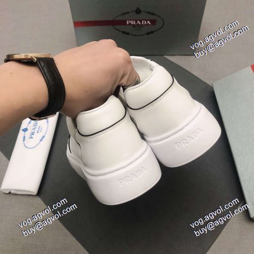 ホワイト フラットシューズ2021秋冬 プラダ PRADA プラダコピー ブランド 魅力ファッション　リゾートスタイル