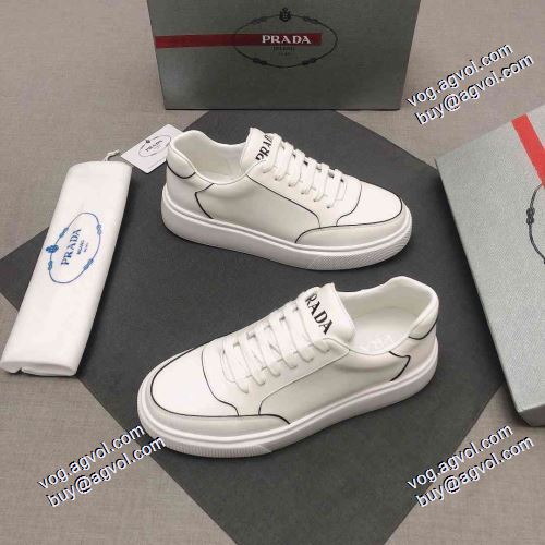 ホワイト フラットシューズ2021秋冬 プラダ PRADA プラダコピー ブランド 魅力ファッション　リゾートスタイル