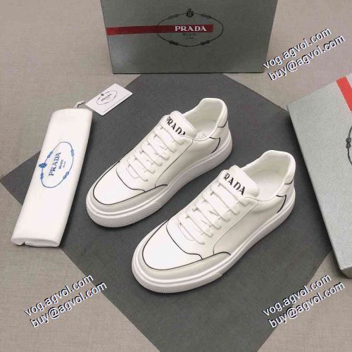 ホワイト フラットシューズ2021秋冬 プラダ PRADA プラダコピー ブランド 魅力ファッション　リゾートスタイル