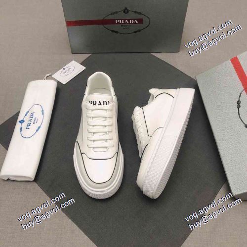 ホワイト フラットシューズ2021秋冬 プラダ PRADA プラダコピー ブランド 魅力ファッション　リゾートスタイル