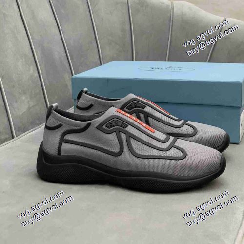 スリップオン カジュアルシュッズ 紐なし 2021秋冬 プラダ PRADA プラダブランドコピー 落ち着いた感覚