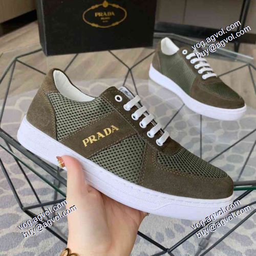 2021秋冬 スニーカー  プラダ PRADA 3色可選 プラダブランド コピー 活用できるアイテム フラットシューズ 優しい履き心地