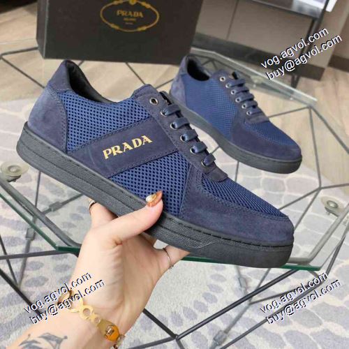 2021秋冬 スニーカー  プラダ PRADA 3色可選 プラダブランド コピー 活用できるアイテム フラットシューズ 優しい履き心地