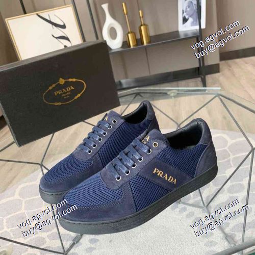 2021秋冬 スニーカー  プラダ PRADA 3色可選 プラダブランド コピー 活用できるアイテム フラットシューズ 優しい履き心地