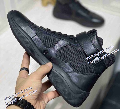 3色可選 2021秋冬 プラダ PRADA 先行販売 ハイトップシューズ プラダコピー レーシングシューズ クッション加工 優しい履き心地