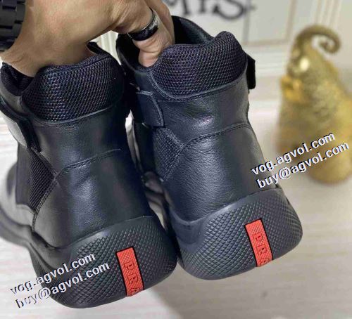3色可選 2021秋冬 プラダ PRADA 先行販売 ハイトップシューズ プラダコピー レーシングシューズ クッション加工 優しい履き心地