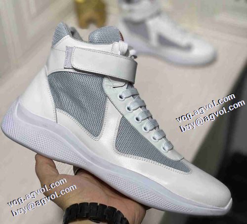 3色可選 2021秋冬 プラダ PRADA 先行販売 ハイトップシューズ プラダコピー レーシングシューズ クッション加工 優しい履き心地