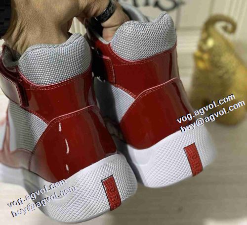 プラダコピー ブランド 極上シューズ 魅力ファッション 4色可選 2021秋冬 プラダ PRADA ハイトップシューズ レーシングシューズ 足馴染みのいい