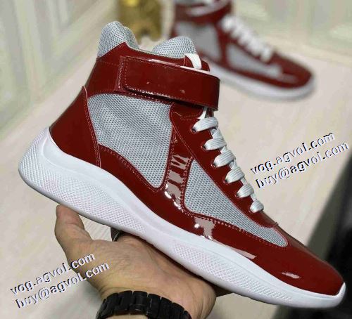 プラダコピー ブランド 極上シューズ 魅力ファッション 4色可選 2021秋冬 プラダ PRADA ハイトップシューズ レーシングシューズ 足馴染みのいい