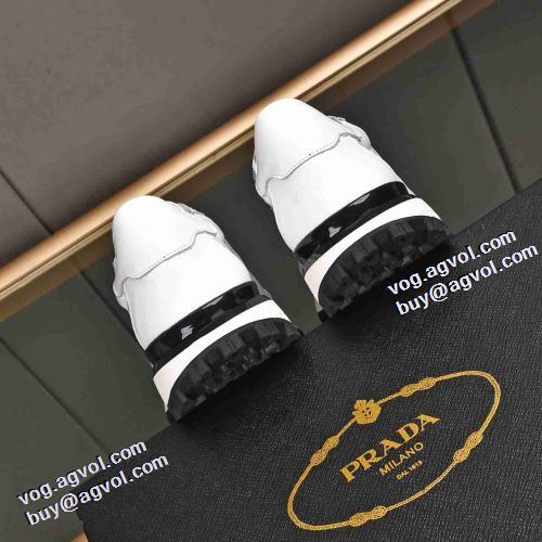個性的 2色可選 プラダスーパーコピー 激安 2021秋冬 プラダ PRADA スニーカー 高機能防滑ソール 秋冬 ファッション 人気