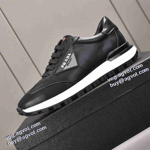 個性的 2色可選 プラダスーパーコピー 激安 2021秋冬 プラダ PRADA スニーカー 高機能防滑ソール 秋冬 ファッション 人気