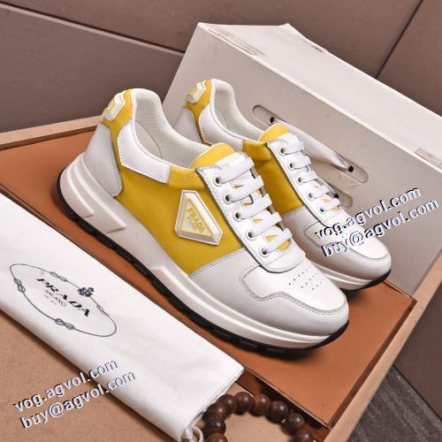 5色可選 ランニングシューズ ナチュラルな素材感  軽量で疲れにくい 2021秋冬 プラダ PRADA 人気商品登場 プラダブランドコピー 大人の雰囲気抜群