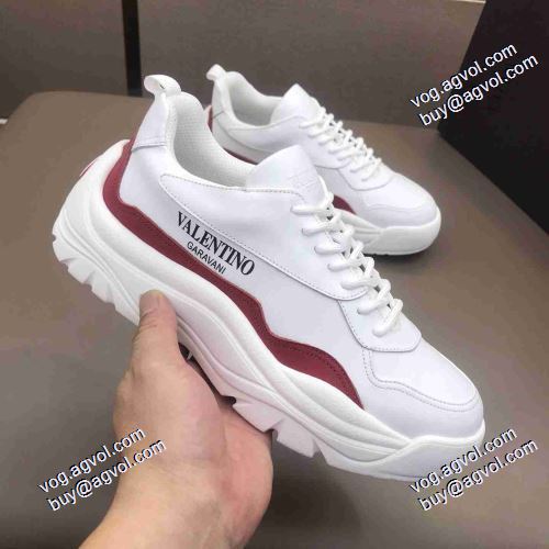 3色可選 VALENTINO偽物ブランド 2021秋冬 ランニングシューズ 軽い履き心地 ヴァレンティノ VALENTINOカジュアルシューズ