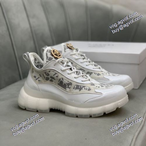 すべり防止 ヴェルサーチコピー ブランド 魅力ファッション 2021秋冬 スニーカー ヴェルサーチVERSACE 2色可選 厚底