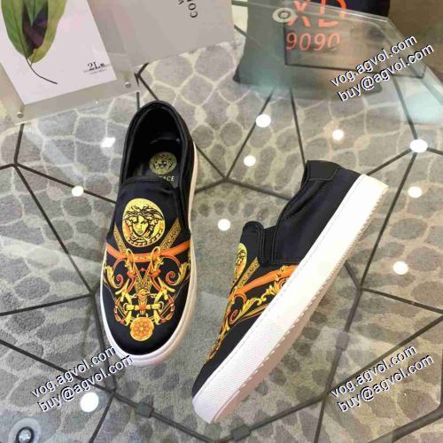 フラットシューズ コスパ最高のプライス 2021秋冬 ヴェルサーチVERSACE 4色可選 人気新品★超特価★ ヴェルサーチスーパーコピー
