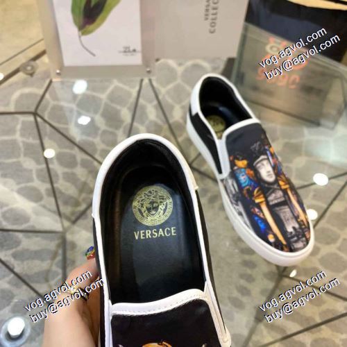 フラットシューズ コスパ最高のプライス 2021秋冬 ヴェルサーチVERSACE 4色可選 人気新品★超特価★ ヴェルサーチスーパーコピー