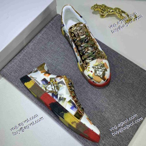 2021秋冬 上品上質 ヴェルサーチVERSACE フラットシューズ チロリアンテープ ヴェルサーチコピー ブランド カジュアルシューズ