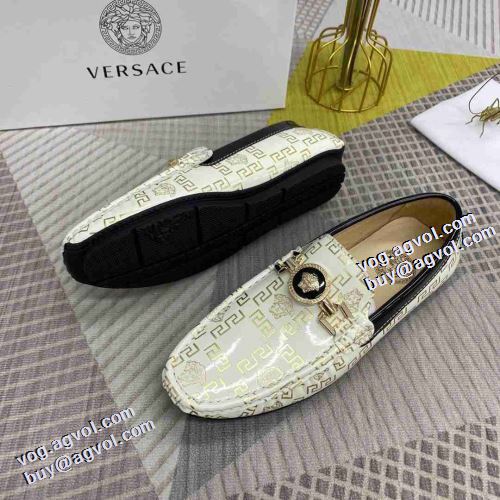 豊富なサイズ 2021秋冬 ヴェルサーチVERSACE ローファー スリップオン ヴェルサーチブランド 偽物 通販 滑りにくい 大人の雰囲気抜群