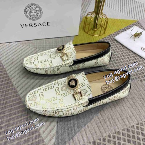 豊富なサイズ 2021秋冬 ヴェルサーチVERSACE ローファー スリップオン ヴェルサーチブランド 偽物 通販 滑りにくい 大人の雰囲気抜群