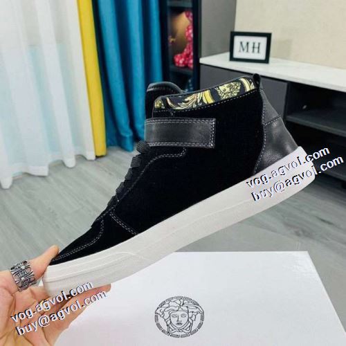2021秋冬 ヴェルサーチVERSACE ヴェルサーチコピーブランド ハイカット カジュアルシューズ 人気ブランド 秋冬 抗菌・防臭加工 軽量