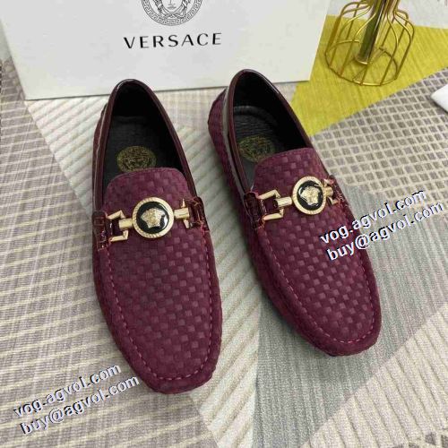 3色可選 ヴェルサーチコピー モカシンシューズ 2021秋冬 ヴェルサーチVERSACE 着脱の簡単なスリップオンタイプ ファッション 人気 お洒落に魅せる
