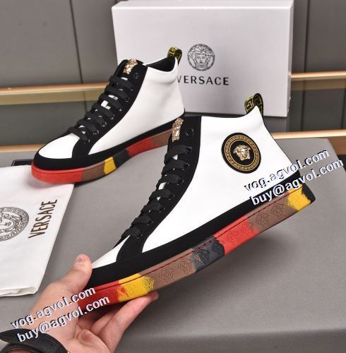 2021秋冬 ヴェルサーチVERSACE 2色可選 すべり防止 ヴェルサーチスーパーコピー 激安 抗菌・防臭加工 メンズ　人気 ランキング レースアップ 秋冬