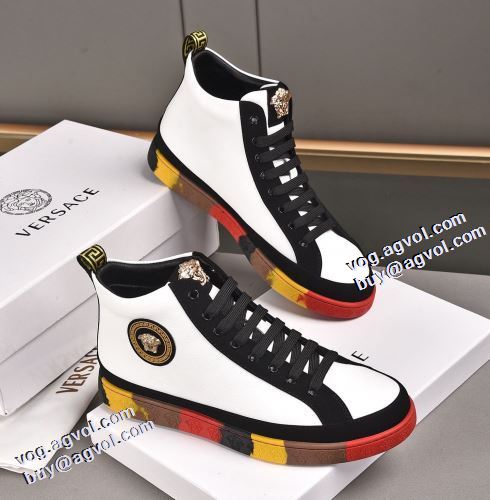 2021秋冬 ヴェルサーチVERSACE 2色可選 すべり防止 ヴェルサーチスーパーコピー 激安 抗菌・防臭加工 メンズ　人気 ランキング レースアップ 秋冬