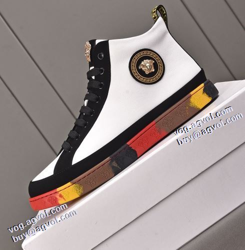2021秋冬 ヴェルサーチVERSACE 2色可選 すべり防止 ヴェルサーチスーパーコピー 激安 抗菌・防臭加工 メンズ　人気 ランキング レースアップ 秋冬