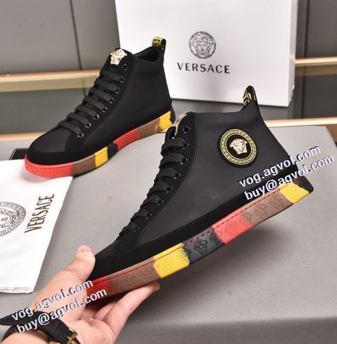 2021秋冬 ヴェルサーチVERSACE 2色可選 すべり防止 ヴェルサーチスーパーコピー 激安 抗菌・防臭加工 メンズ　人気 ランキング レースアップ 秋冬