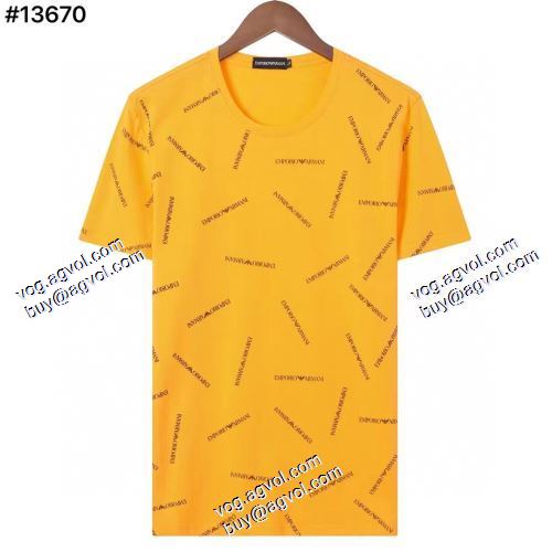 ARMANIブランド 偽物 通販 2021春夏 Tシャツ/ティーシャツ 高級感ある アルマーニ ARMANI 4色可選