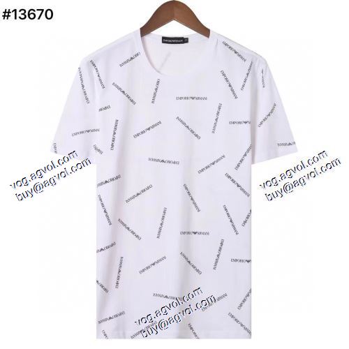 ARMANIブランド 偽物 通販 2021春夏 Tシャツ/ティーシャツ 高級感ある アルマーニ ARMANI 4色可選