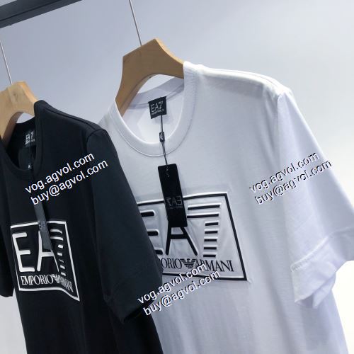  アルマーニ ARMANI 2色可選 ARMANIブランドスーパーコピー 首胸ロゴ 半袖シャツ 2021春夏 
