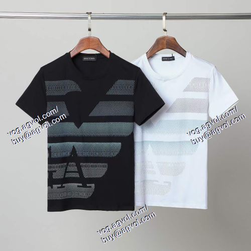  2021春夏 ARMANIコピー ブランド アルマーニ ARMANI 2色可選 めちゃくちゃお得 半袖Tシャツ