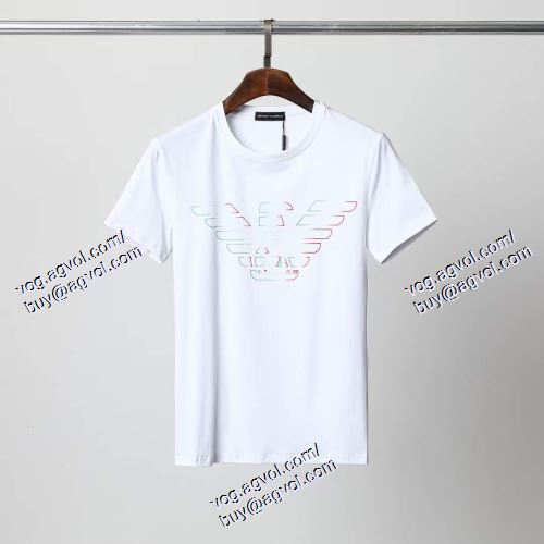  最旬アイテム アルマーニ ARMANI 2色可選 半袖Tシャツ 2021春夏 ARMANIブランド 偽物 通販