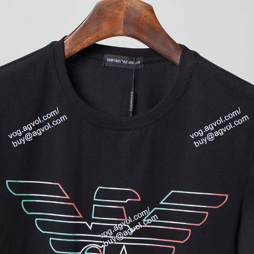  最旬アイテム アルマーニ ARMANI 2色可選 半袖Tシャツ 2021春夏 ARMANIブランド 偽物 通販