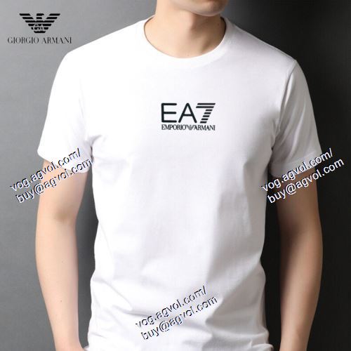  4色可選 2021春夏 ARMANIコピーブランド 半袖Tシャツ アルマーニ ARMANI 人気商品 