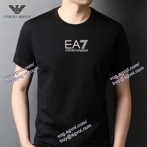  4色可選 2021春夏 ARMANIコピーブランド 半袖Tシャツ アルマーニ ARMANI 人気商品 