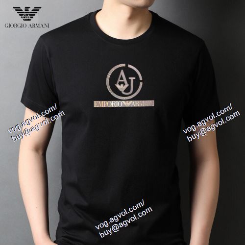  アルマーニ ARMANI 4色可選 2021春夏 半袖Tシャツ 大人気☆NEW!! ARMANIブランド コピー
