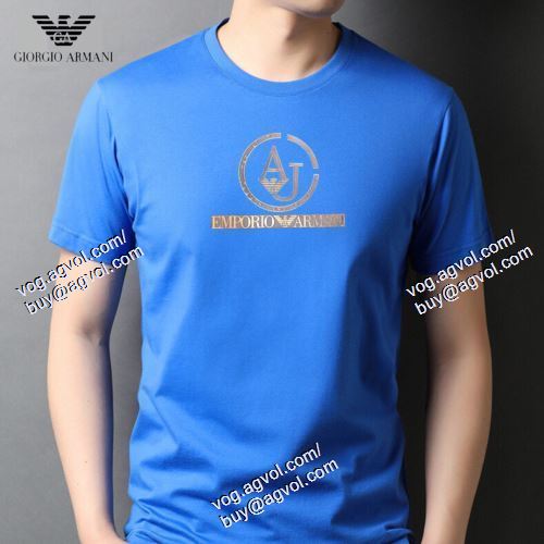  アルマーニ ARMANI 4色可選 2021春夏 半袖Tシャツ 大人気☆NEW!! ARMANIブランド コピー