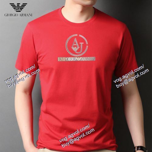  アルマーニ ARMANI 4色可選 2021春夏 半袖Tシャツ 大人気☆NEW!! ARMANIブランド コピー
