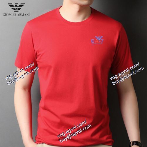  半袖Tシャツ 4色可選 ARMANIコピー ★安心★追跡付 アルマーニ ARMANI 2021春夏