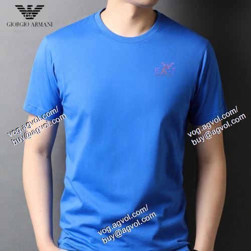  半袖Tシャツ 4色可選 ARMANIコピー ★安心★追跡付 アルマーニ ARMANI 2021春夏